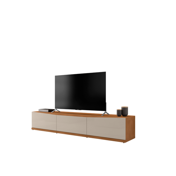FB Eros TV Stand L1800 x W386 x H450mm Cedar/Off White High Gloss #11082345 (No Warranty)