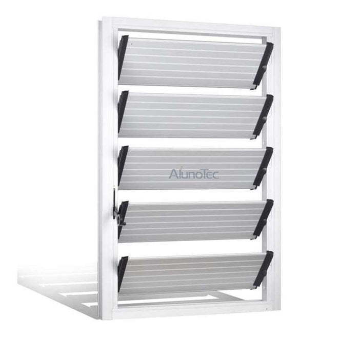 Wind Louvre Blade Alu 6" x 5 x 610mm Silver w/ Backing Rubber