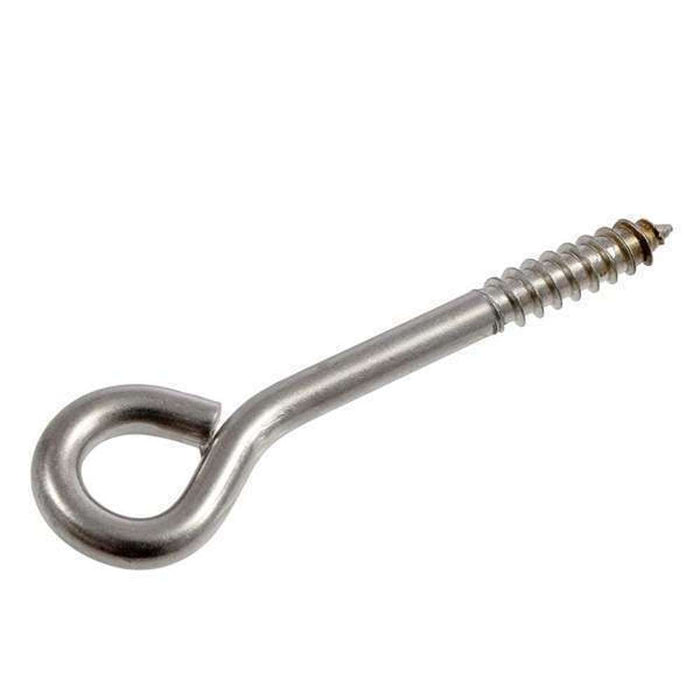 Eye Bolt Lag Screw 4" x 1/4" / 3-3/4" x 1/4" Zinc Plated