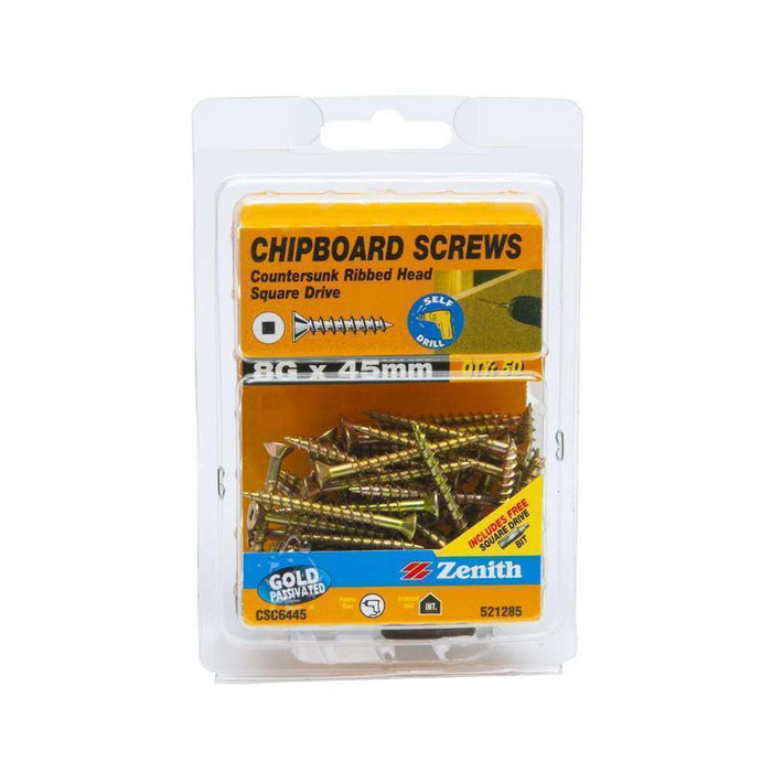 Zenith Treated Pine Screw GP SQ 8G x 45mm (50pk)