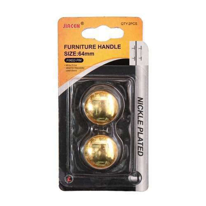 Jia Furniture Knob 64mm Zinc Nickle Plated