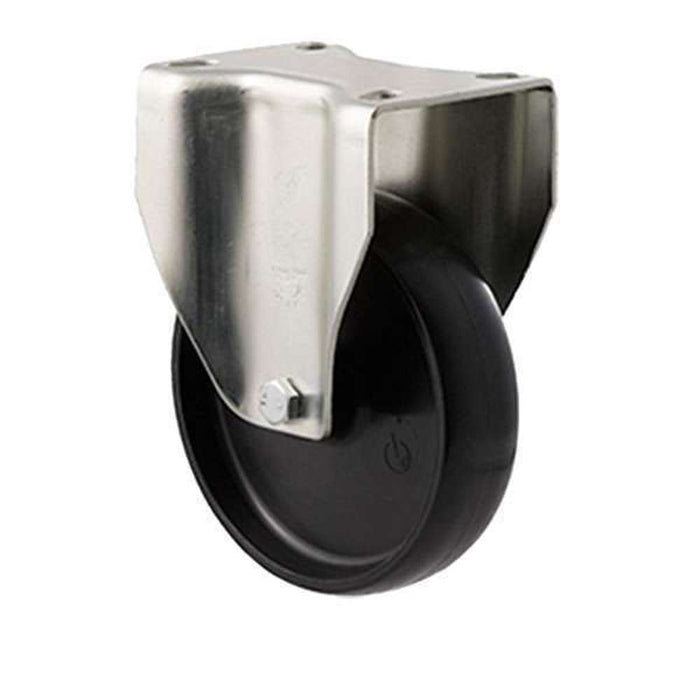 Fallshaw M-Castor 125mm Black Nylon Plain Bearing Fixed Plate 150kg