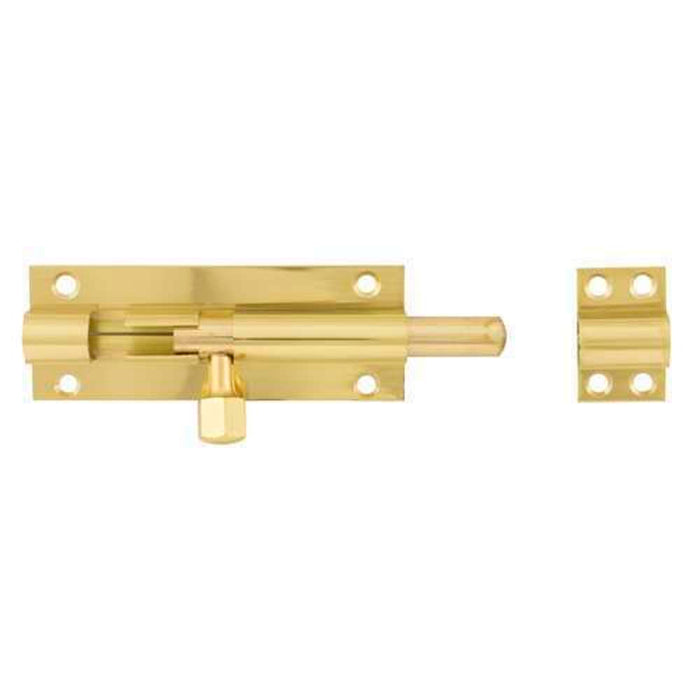 Barrel Bolt 2" x 1/4" Solid Brass w/ Screws