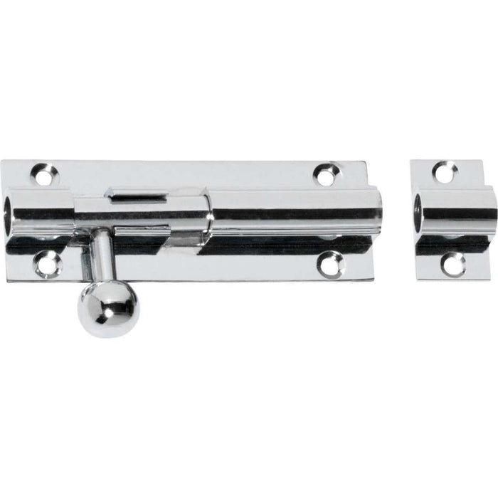Barrel Bolt 4" Chrome Plated w/ Screws