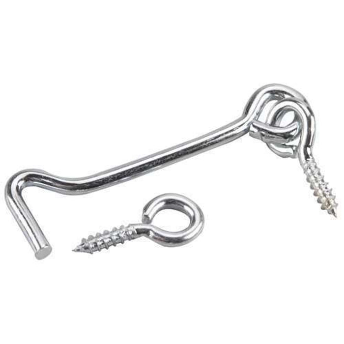 Fixworx Hook Gate & Eye Zinc Plate 100mm 2pc