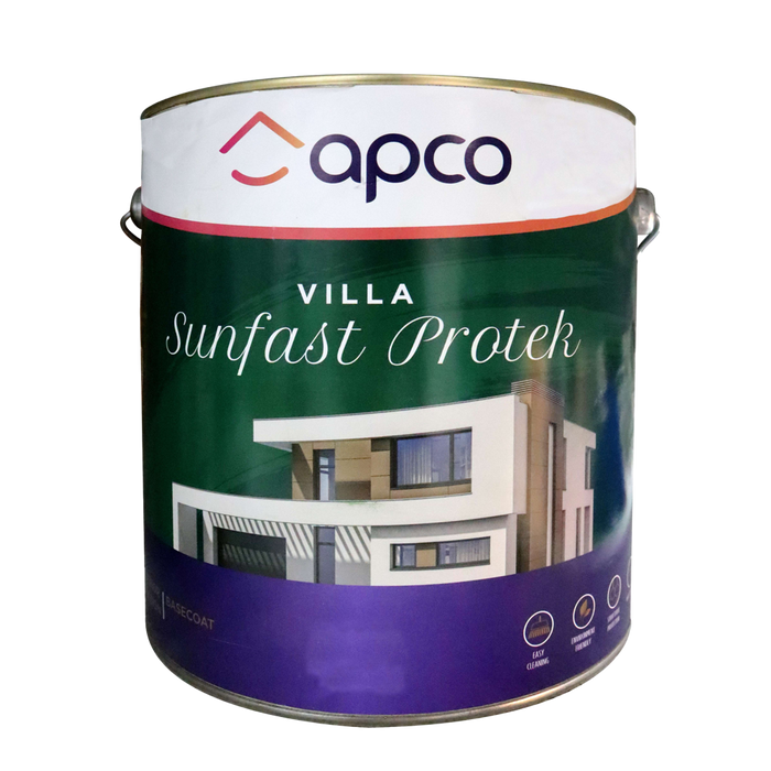 Apco Villa Sunfast Protek Base Coat Matt Acrylic White 4L