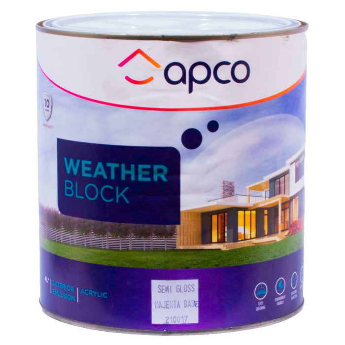 Apco Weatherblock Semi Gloss Acrylic Majenta Base 4L