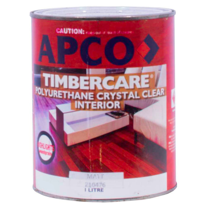 Apco Touchwood Varnish Matt Polyurethane Clear 1L