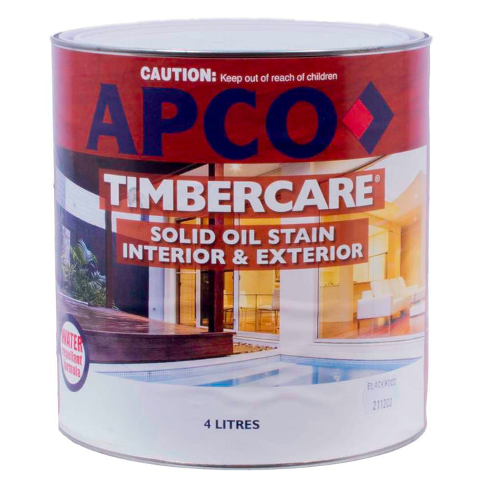 Apco Timbercare Solid Stain Blackwood 4L