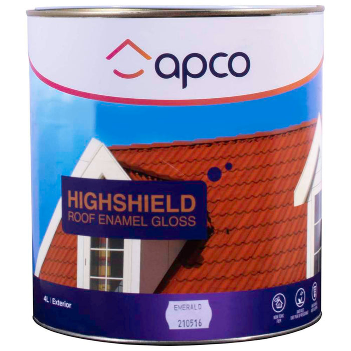 Apco Highshield Roof Paint Gloss Enamel Emerald Green 4L