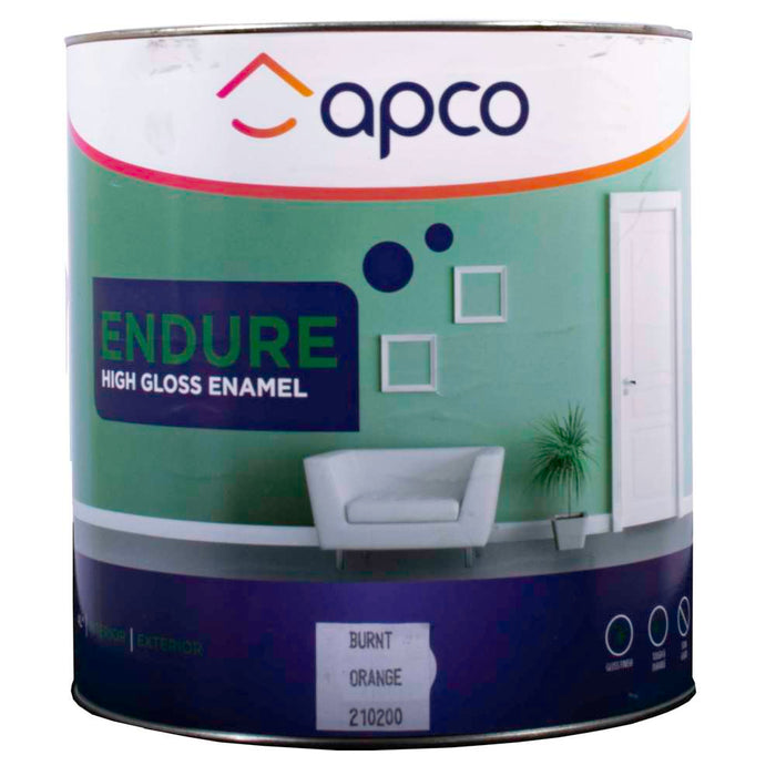 Apco Endure Gloss Enamel Deep Orange 1L