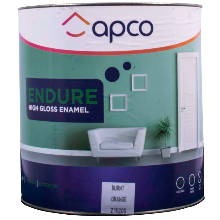 Apco Endure Gloss Enamel Burnt Orange 4L