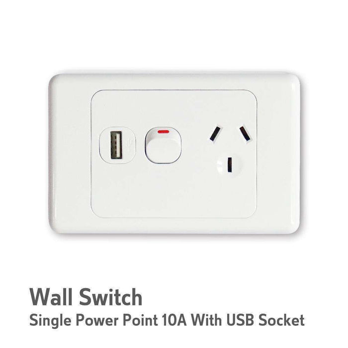 Igoto Single GPO 10A USB