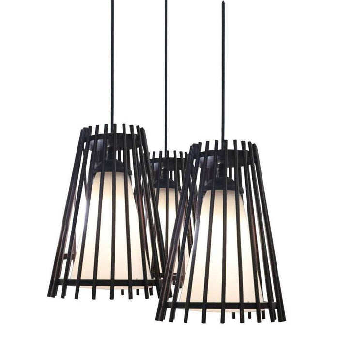 Fantasy Liam 3 Pendant Wood Finish Light