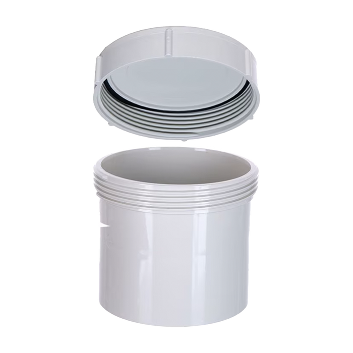 PVC Waste Access Cap & Base 100mm