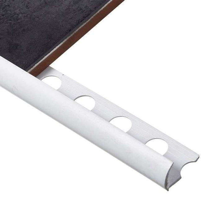 Evia Tile Trim 10mm x 2.5M PVC Round Edge White