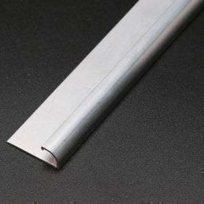 Evia Tile Trim 10mm x 2.5M Aluminium Round Edge Bright Silver
