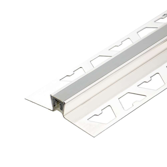 Evia Tile Trim 10mm x 2.5M Aluminium Movement Joint Grey