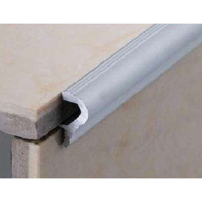 Evia Tile Trim 10mm x 2.5M Aluminium Bullnose Matte Silver