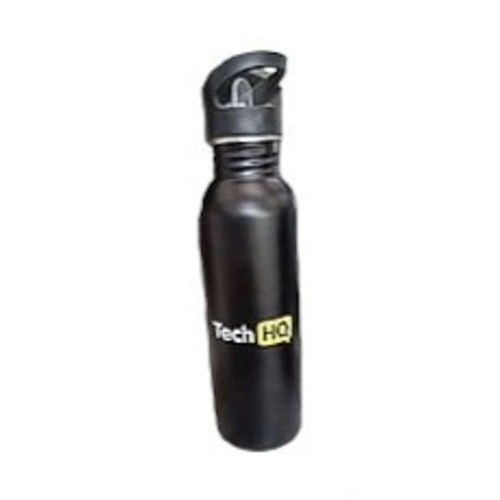 Stainless Steel Water Bottle Tech HQ Logo
