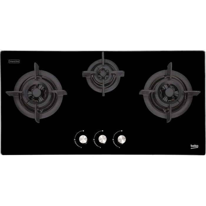 Beko Cooktop Gas 3B 90cm Glass Black