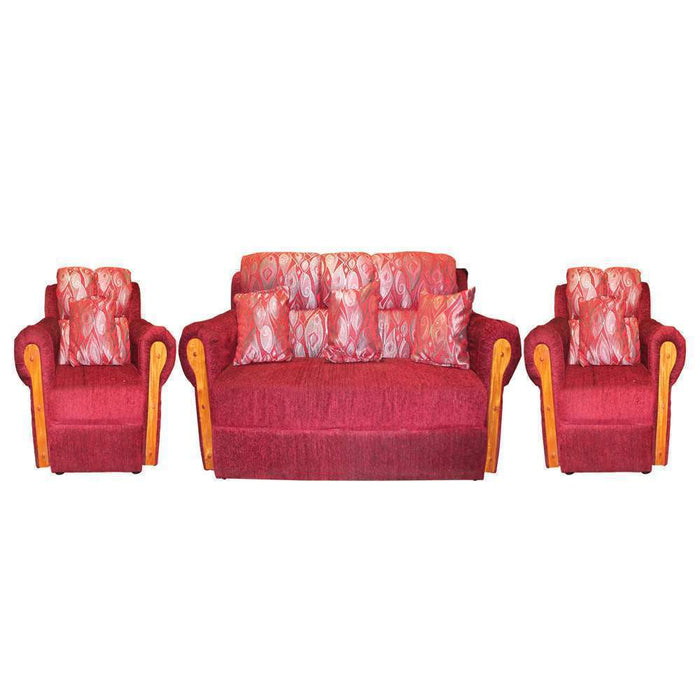Andrea 3+1+1 Fabric Sofa Set Cushions Assorted Colors