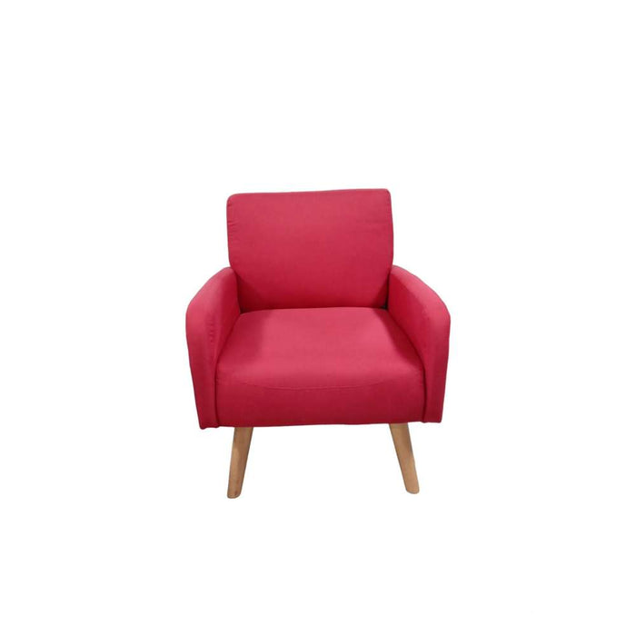 Mia Fabric Armchair Red