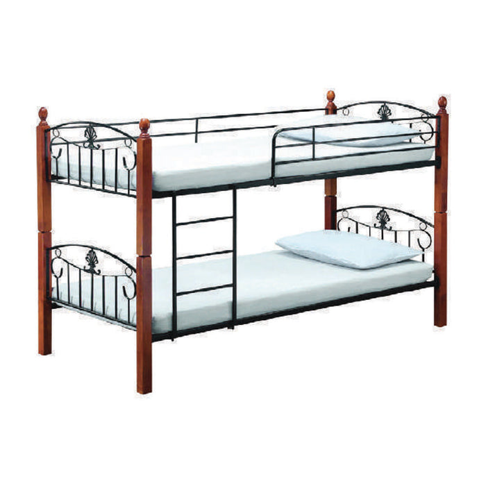 Ivan Derrick Bunk Bed 1900 x 900 x 1727mm Black & Walnut