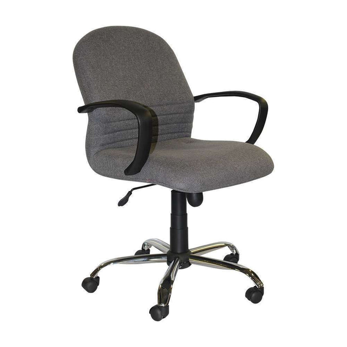 GDS Low Back Chair Silver Black Chrome Base (120kg Max)