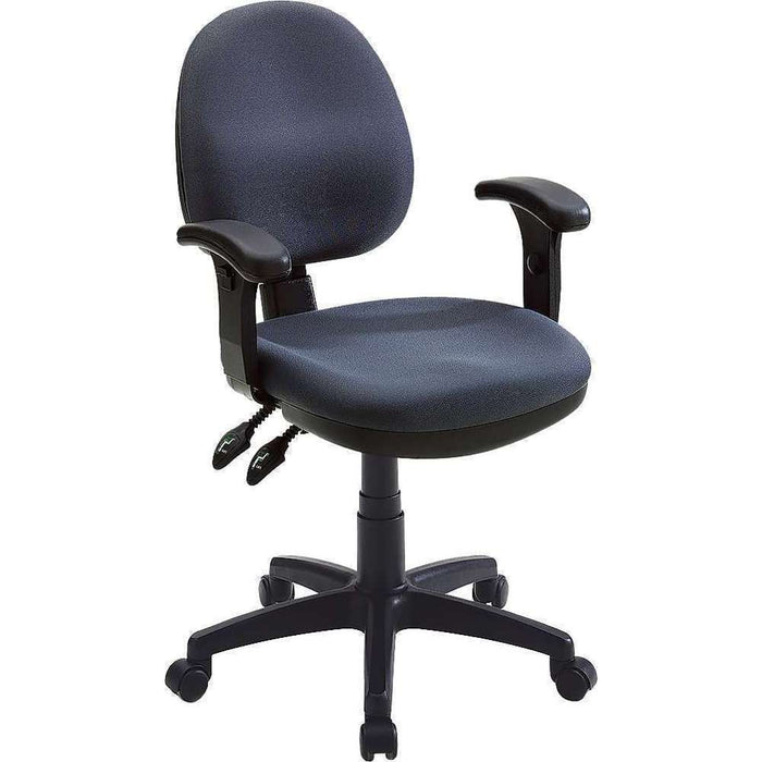 CSC Low Back Chair Silver Arms & Nylon Base
