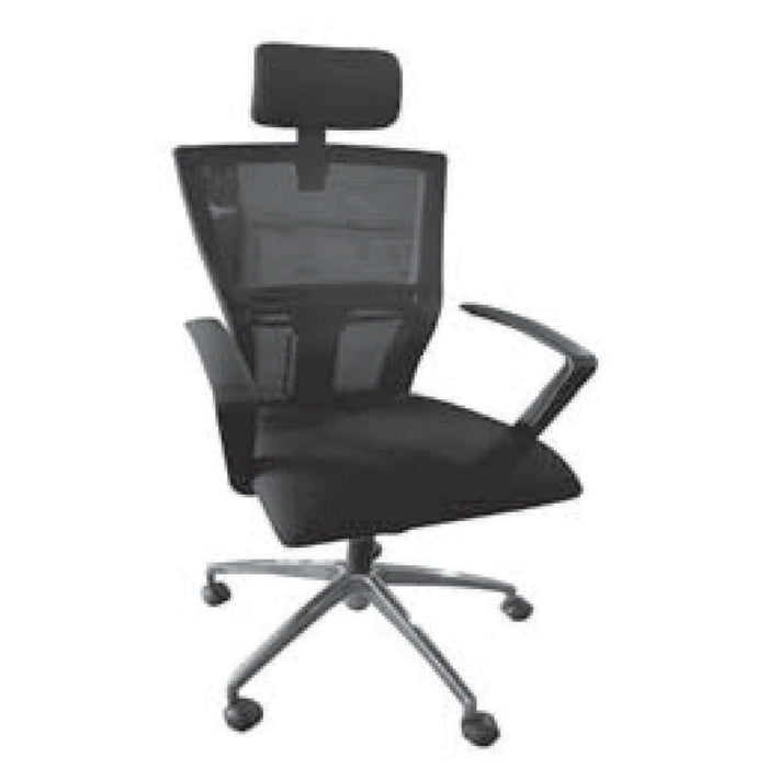 GDS Executive Chair Black Head Rest & Chome Base (120kg Max)