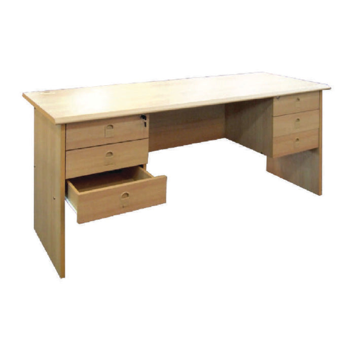 Acmi Master Writing Table 6 Drawers Beech