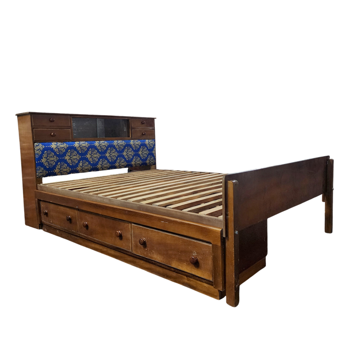 Modern Double Bookcase Bed L1397 x W279 x H991mm