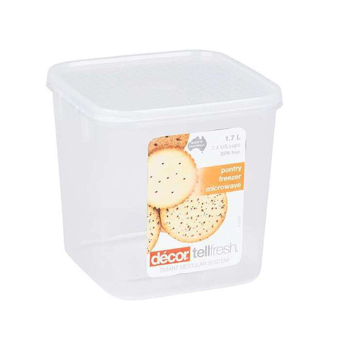 Decor Tellfresh Square 1.75L PVC Storage Box