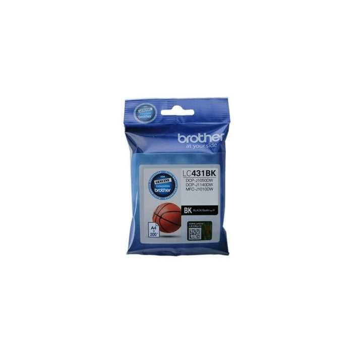 Brother LC431BK Black Ink Cartridge - Single Pack. Prints up to 200 pages
