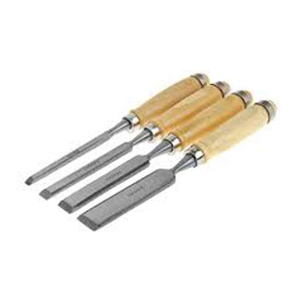 Wood Chisel Set Set Wooden Handle 4pc