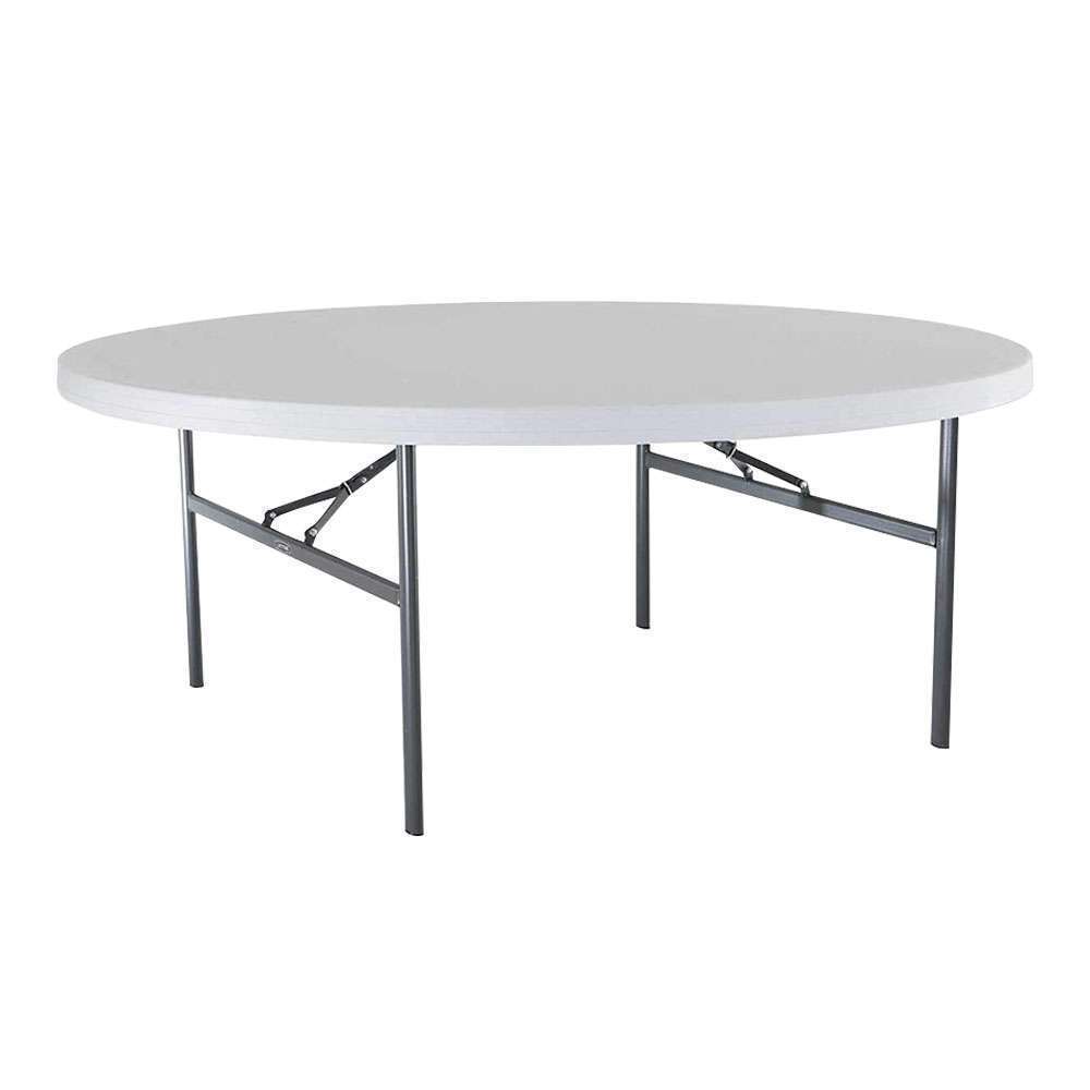 Lifestyle Folding Table Round 6ft White