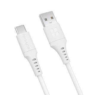 Promate USB-A to USB-C Data Charge Flexible Cable 2m White