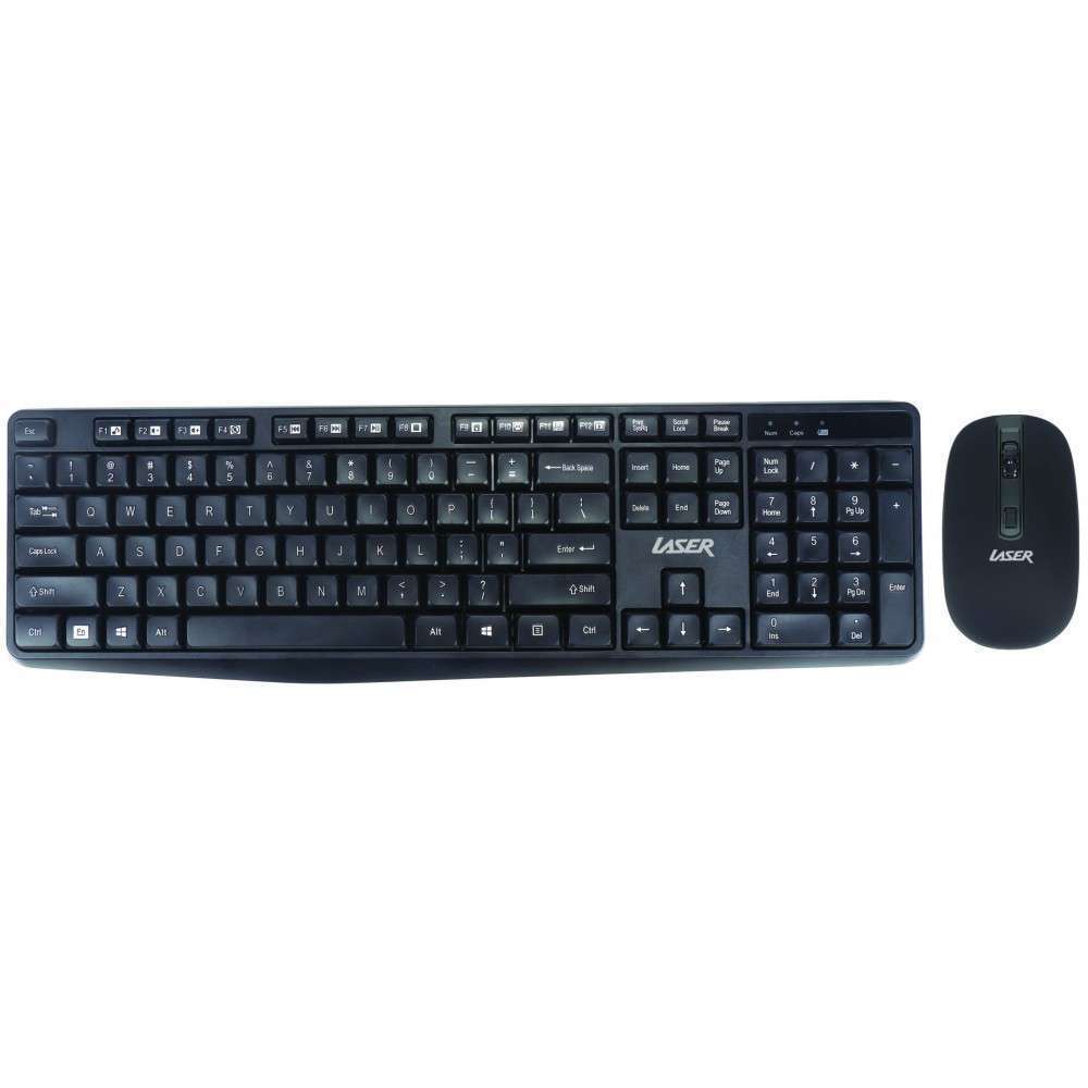 Laser Multimedia Wireless Keyboard & Mouse Combo