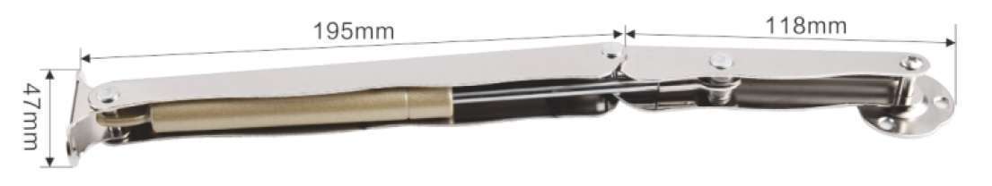 Avio Tatami Lift CM Side Mounted Soft Close 313 x 47mm Load Cap 10Kg