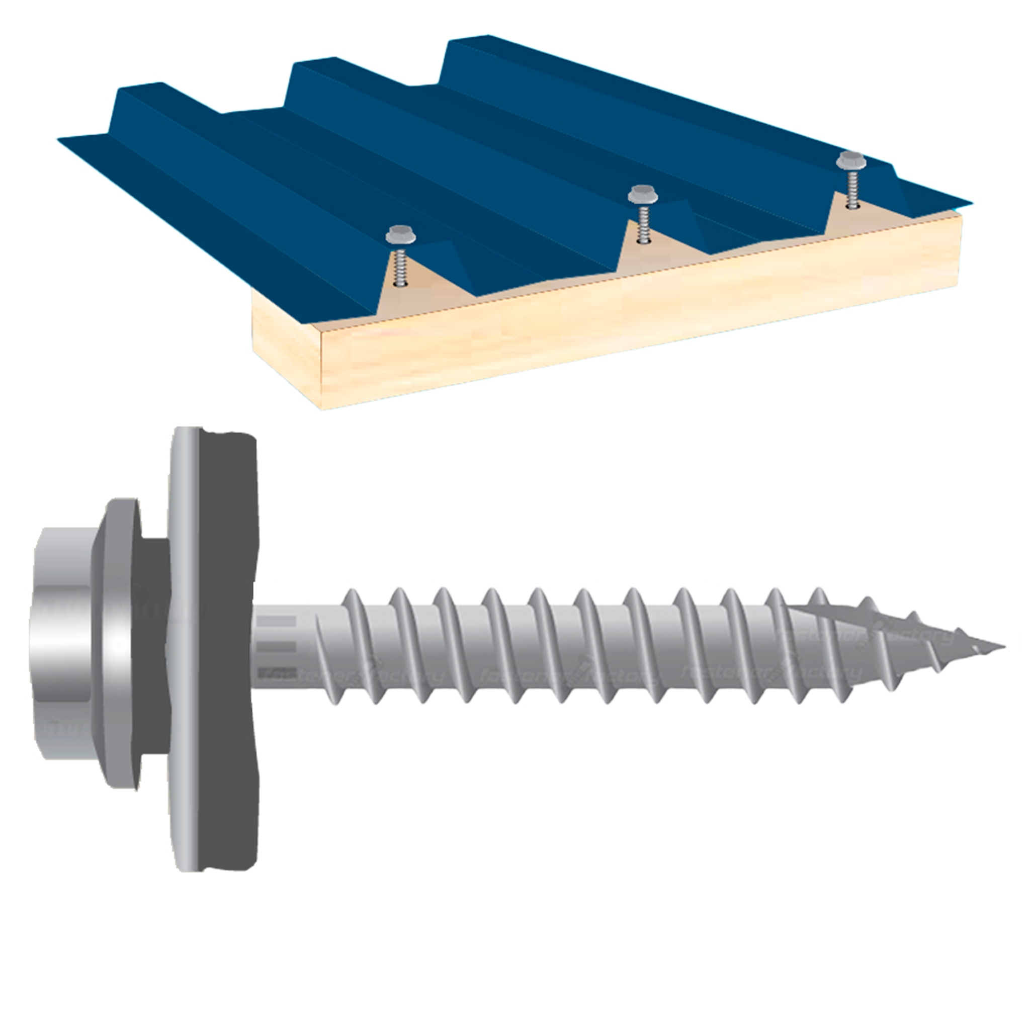Iccons 524X Roofing Screw Cyclonic T17 14 x 75mm