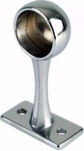 Chrome Pipe End Bracket 19mm 2pc