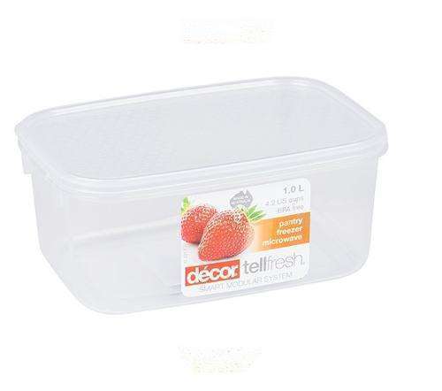 Decor Tellfresh Oblong 1L PVC Storage Box