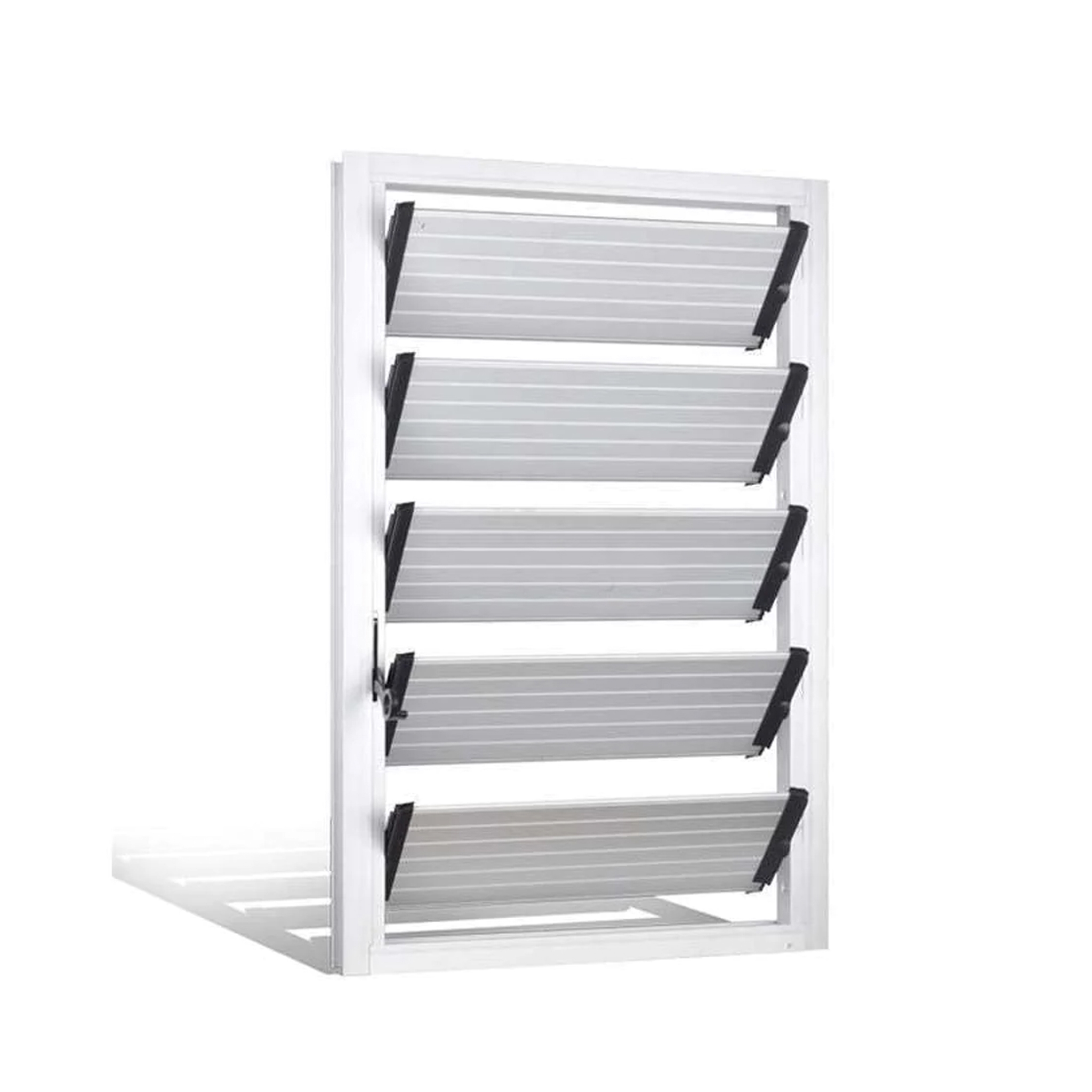 Wind Louvre Blade Alu 6" x 5mm x 5.8m White w/ Backing Rubber