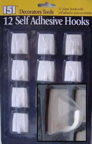 UBL Multipurpose Hooks Self-Stick 9pk