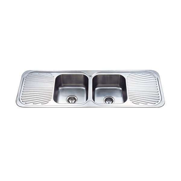 Evia Kitchen Sink Double Bowl Flushline (1524 x 460 x 170)