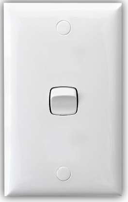 HPM 1 Gang Switch 10A White **