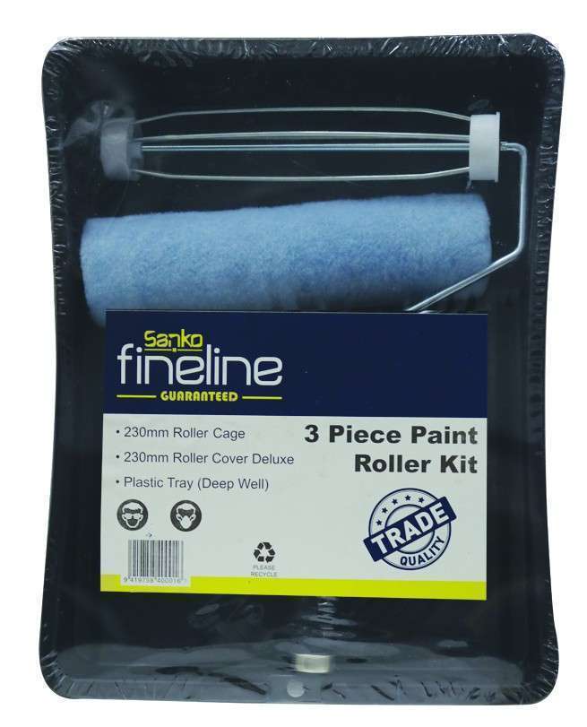 Sanko Paint Roller Kit Fineline 3pc **