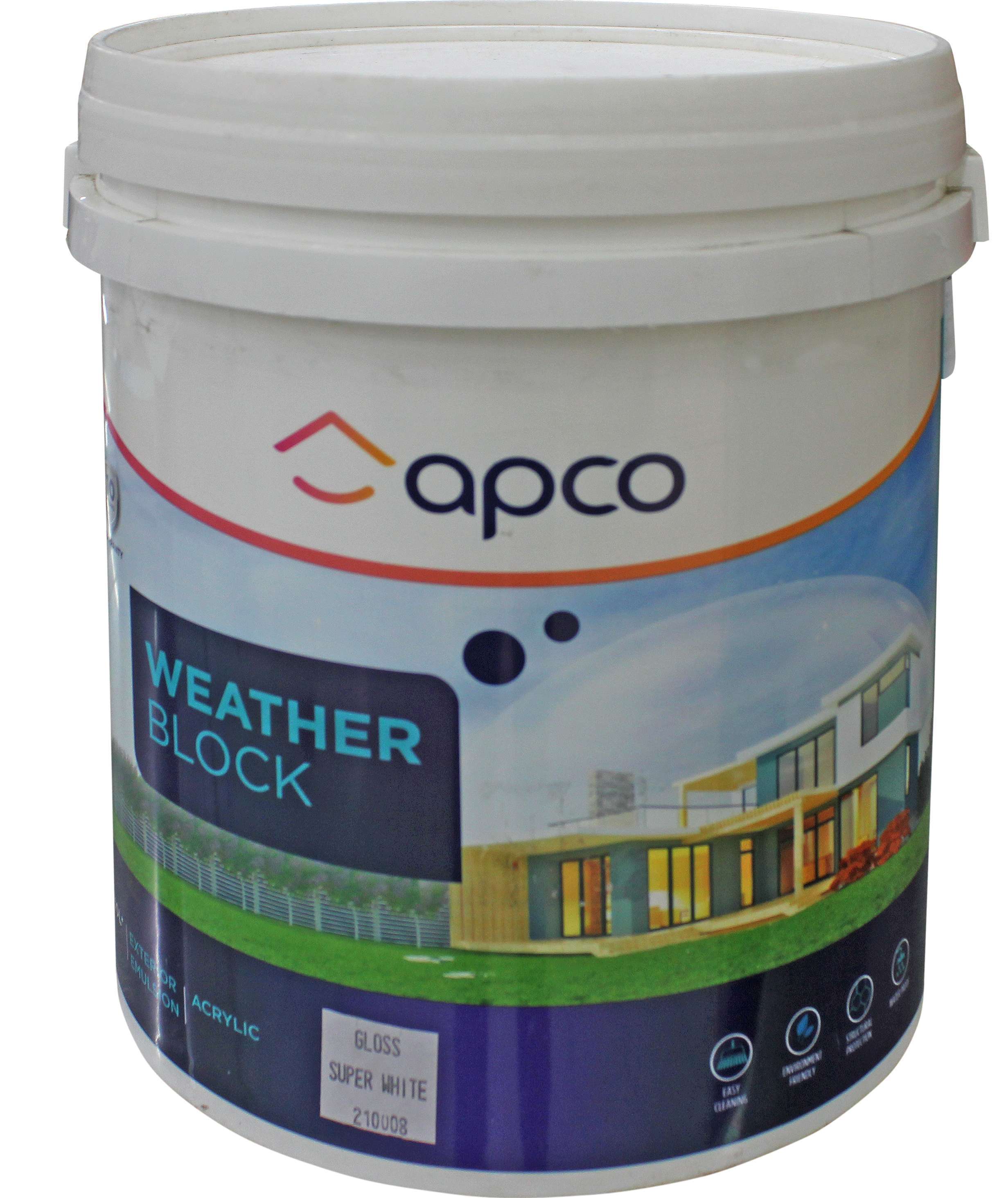 Apco Weatherblock Gloss Acrylic White 10L