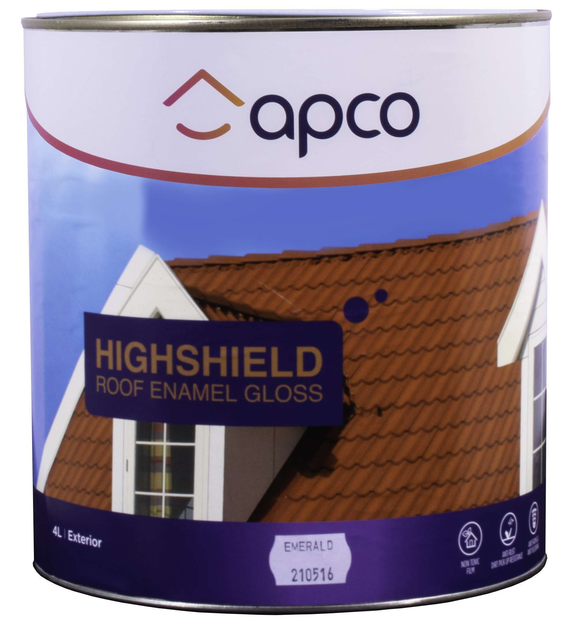 Apco Highshield Roof Paint Gloss Enamel Emerald Green 4L